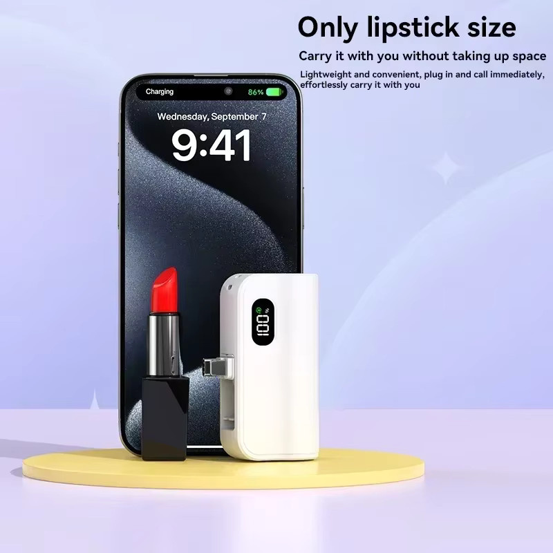 Lenovo Kapsel-Powerbank mit 50000mAh hoher Kapazität für iPhone, Samsung und Huawei in Schwarz und Multicolour - Bild 3