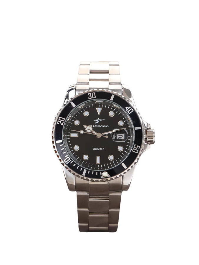RICECGO Armbanduhr Edelstahl, Quarz, Schwarz, Herren - Bild 5