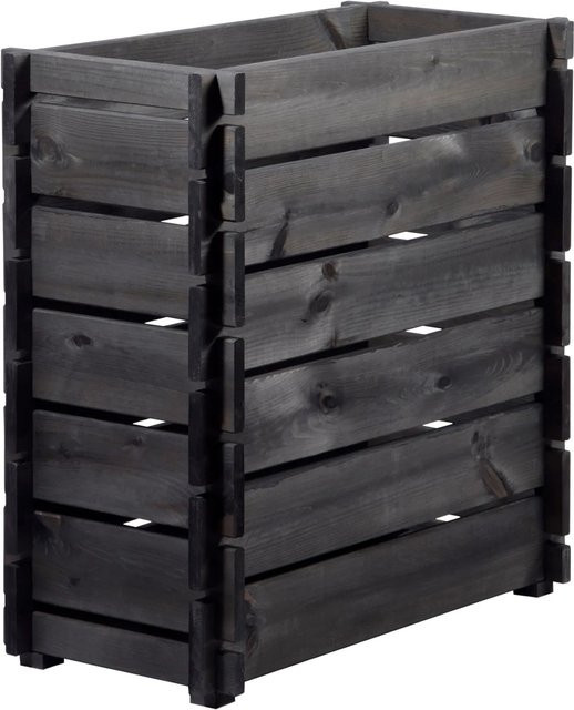 Dobar Tischbeet mit Stecksystem aus Kiefer in Anthrazit, H: 79 cm, B: 37 cm, T: 79 cm - Bild 1