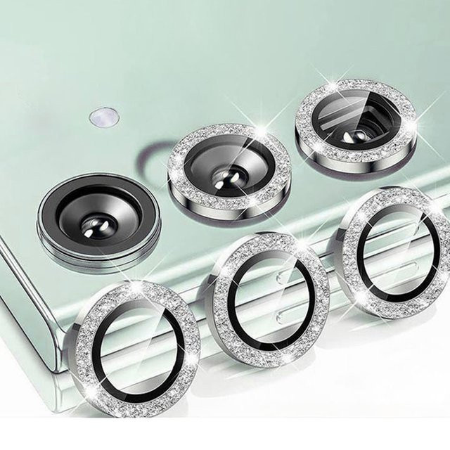 Ziai Kameraobjektivschutz aus Glas und Metall für Samsung Galaxy S24 FE S24+ S23+ S25 Plus in Schwarz oder Silber - Bild 1