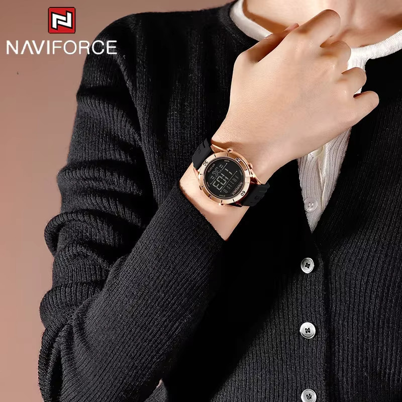 NAVIFORCE Armbanduhr Digital, Schwarz, Kunststoff, Damen - Bild 3
