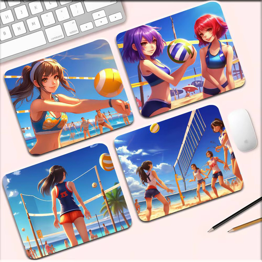 Moetch Anime Harukana Erhalten Beach Volleyball Mauspad in Multicolour für Laptop und Tastatur - Bild 3