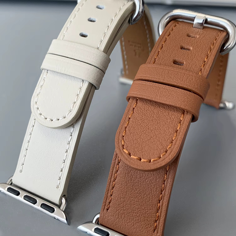 Kebitt Uhrenarmband Leder, kompatibel mit Apple Watch, 42 mm, 45 mm, 46 mm, 49 mm - Bild 2