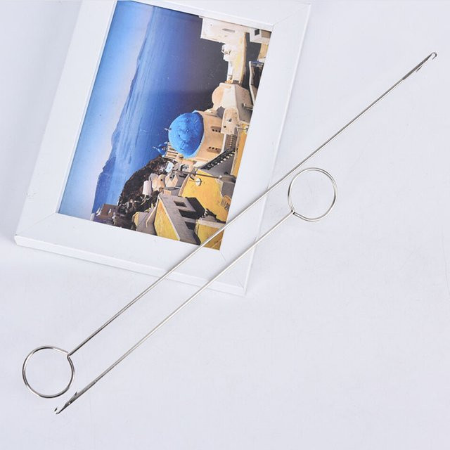 Edelstahl-Nähhaken von eelhoe in Silber zum Wenden von Stoffen, Schläuchen und Riemen für deine DIY-Nähprojekte - Bild 1