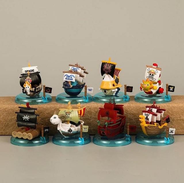 Yiran toy 1 One Piece Thousand Sunny Piratenschiff Going Merry Mini-Boot 8-teiliges Set - Bild 1