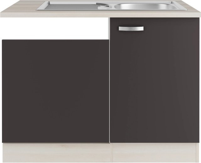 OPTIFIT Faro220 Küchen-Spülenunterschrank in Anthrazit mit mattem Design - Bild 1