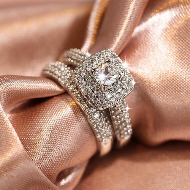 Verlobungsring 18K Gold, 1 Karat Diamant, Damen - Bild 1