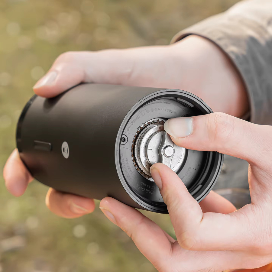 TIMEMORE WHIRLY01S Tragbare elektrische Kaffeemühle in Schwarz mit 42 mm S2C-Mahlwerk, wiederaufladbar über Typ-C und automatischer Abschaltung für Espresso und Pour Over - Bild 3