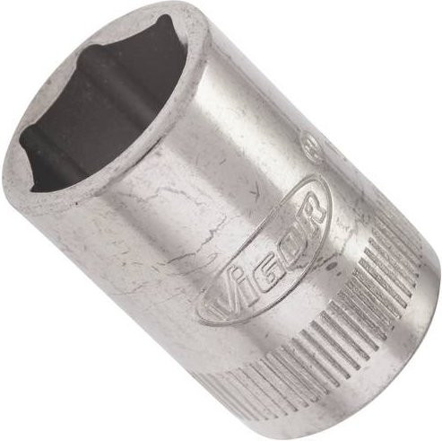 Vigour Steckschlüsseleinsatz V2424N mit 1/4 Zoll Innenvierkant Antrieb und 12 mm Außensechskant Profil in Silber - Bild 1