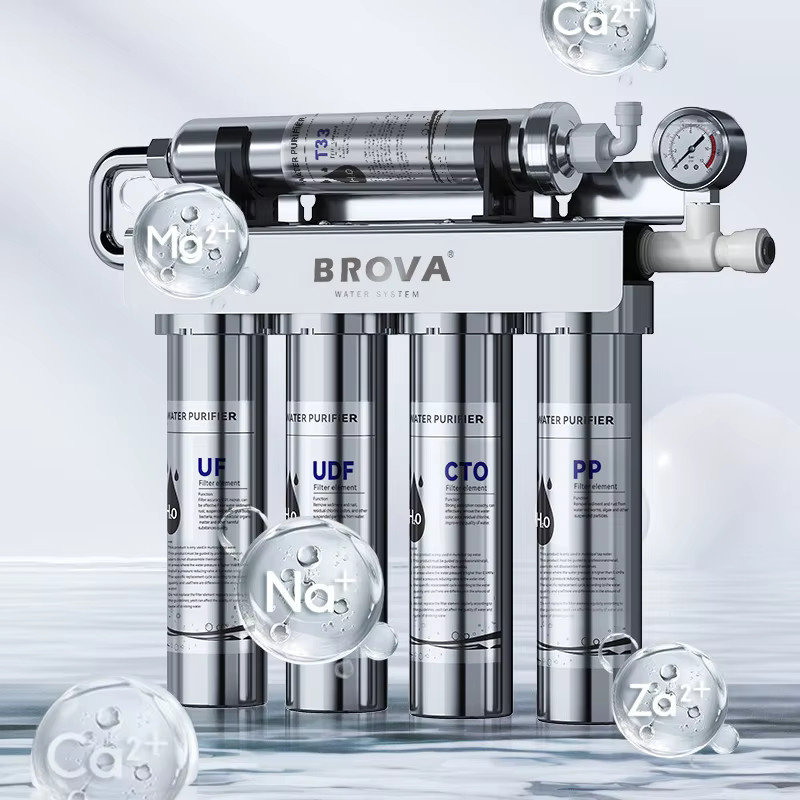 BROVA 5-stufiges Ultrafiltrations-Wasseraufbereitungssystem für die Küche mit Skalenhemmung und Kohle-UF-Filter in Silber - Bild 2