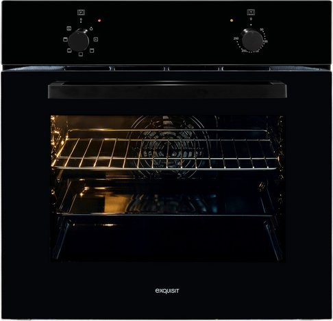 Exquisit Einbaubackofen EBE255-U-020 in Schwarz mit 59 l Volumen - Bild 1