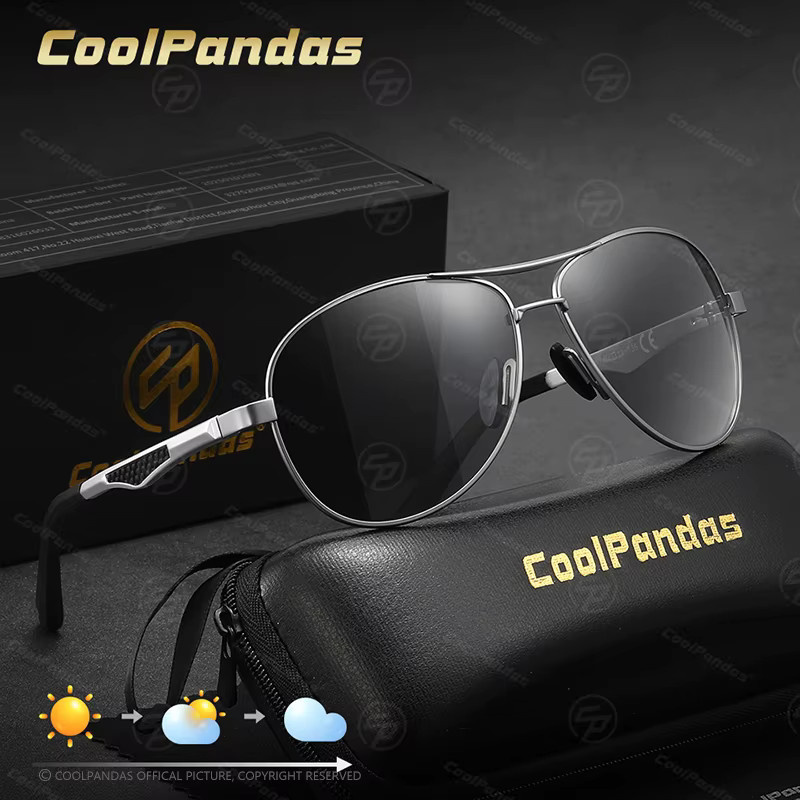 COOLPANDAS Sonnenbrille Aviator, Vollrand, Metall, polarisiert, Unisex - Bild 4