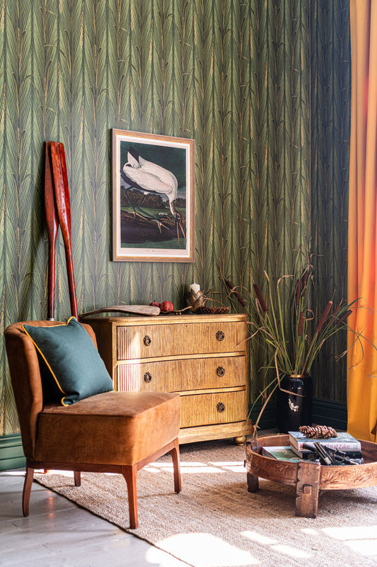 Mindthegap Tapete Danube Foliage in Grün mit botanischem Vintage-Design und floralem Muster - Bild 2