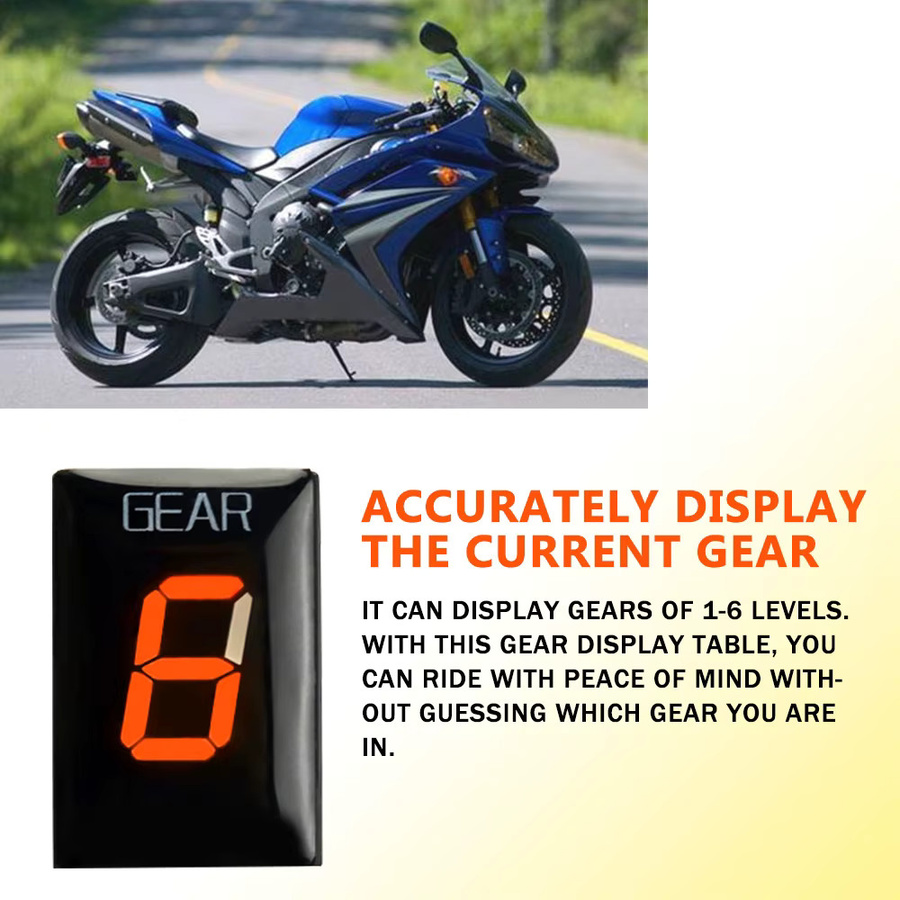 S2R Getriebeanzeige und Geschwindigkeitsdisplay für Yamaha FZ6 FZS600 Fazer FZS1000 YZF-R1 TDM900 FZ8 XT660 in Schwarz und Grün - Bild 4