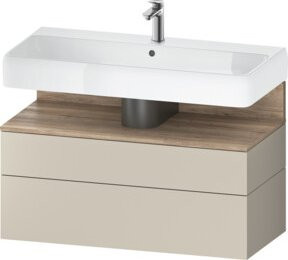 Duravit Waschtischunterschrank Qatego Wandhängend Beige Matt B: 99 cm, T: 47 cm, H: 59 cm - Bild 1