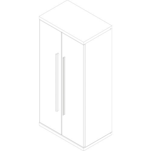 Fackelmann Bad-Hängeschrank Stanford Doppel-Midischrank in Eiche Natur Braun B/H/T: 50,5 x 106 x 32 cm - Bild 2