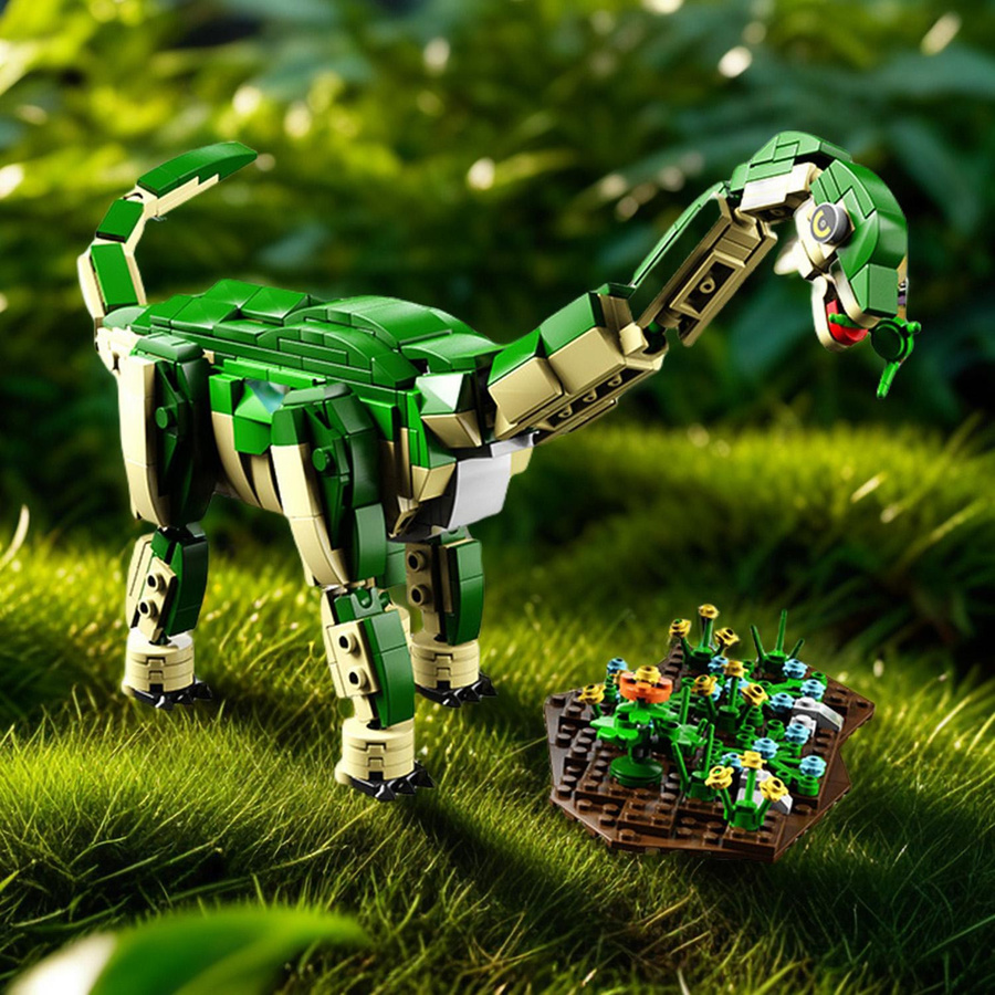 YCOLE Brachiosaurus Dinosaurier Bausteine Spielzeugset 582 Teile - Bild 2