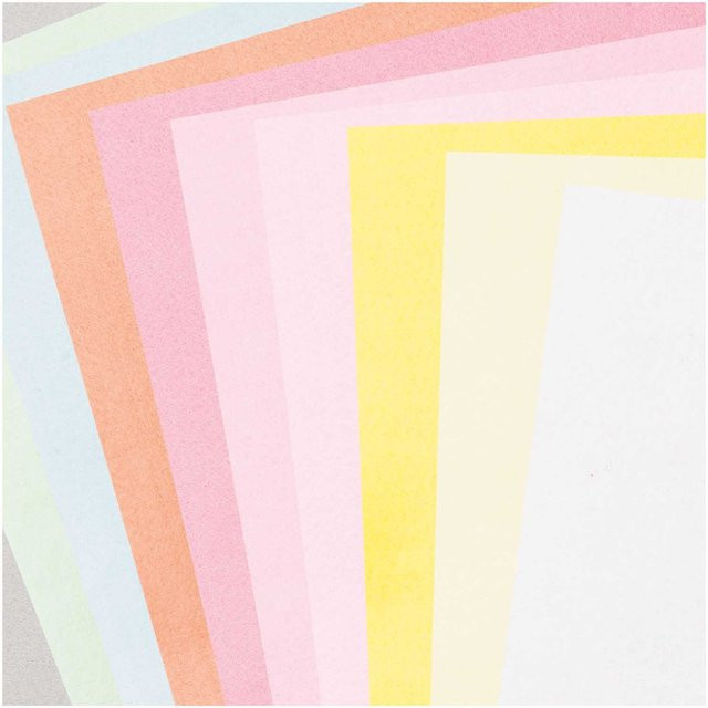 Rico Design Filz-Plattenset in 10 Pastellfarben, Stärke: 1 mm, B x H: 20 x 30 cm - Bild 1