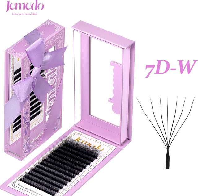 JEMEDO Wimpernverlängerungen, W-Form, 0,07 mm, C/D/M Curl, Black - Bild 1