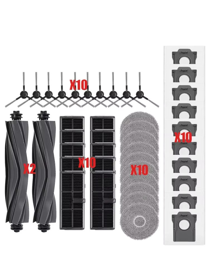 Dreame Ersatzteil-Kit mit Hauptseitenbürste, Mopp Pad und Taschenfilter für L10s Pro Ultra Heat, L10s Ultra Gen 2, L30s Ultra, Mova E30 Ultra und D20 Ultra - Bild 3