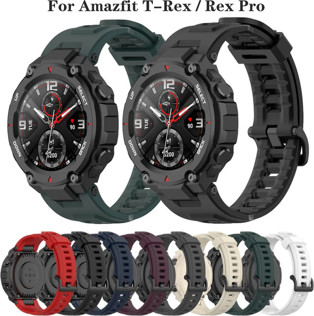 Uhrenarmband Silikon, Schwarz, Unisex, für Amazfit T-Rex / T-Rex Pro - Bild 1