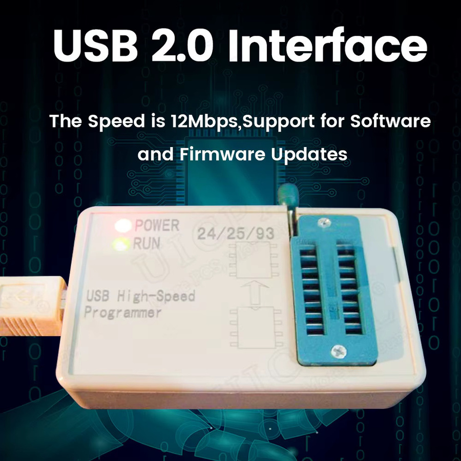 EZP2019 USB-Programmierer High Speed SPI USB 2.0 für 24 25 93 EEPROM und 25 Flash BIOS Chips inklusive SOP-Buchse und Clip Brenner Kit - Bild 2