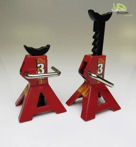 Thicon Models 20078 Unterstellbock aus Stahl im Maßstab 1:10 und 1:14, 2 Stück - Bild 1