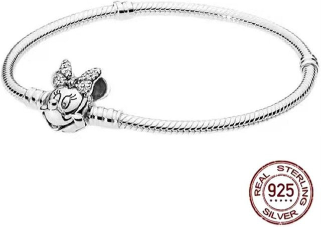Herzarmband 925 Silber, Damen, 17cm, weiß - Bild 1