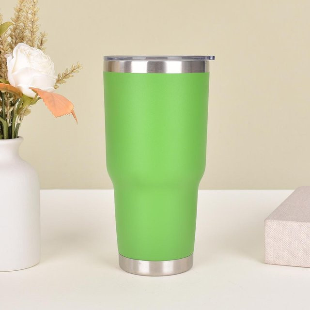 Yiran Furniture Thermosbecher aus Edelstahl in Grün mit großer Kapazität für das Auto - Bild 1