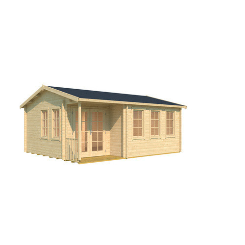 Lasita Maja Gartenhaus Sri Lanka Set in Braun mit Satteldach, Unbehandelt, B/H/T: 600 x 285 x 321,8 cm - Bild 3