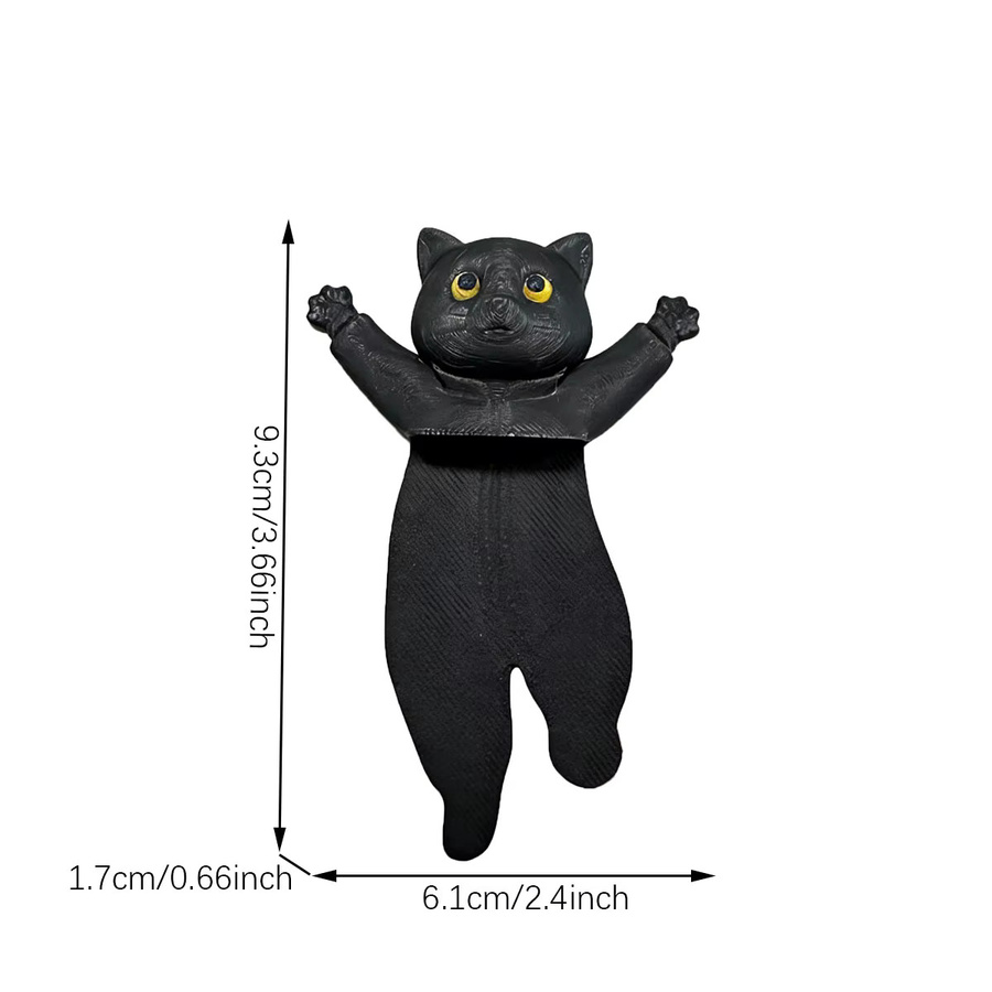 3D-Stereo-Lesezeichen Schwarze Katze als kreativer Seitenmarkierungs-Clip für Schüler - Bild 3