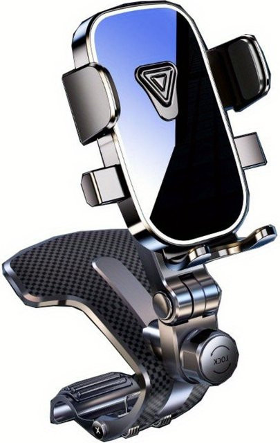 Multifunktionale Handy-Autohalterung für Mittelkonsole und Instrumententafel in Schwarz mit Anti-Shake-Funktion - Bild 1