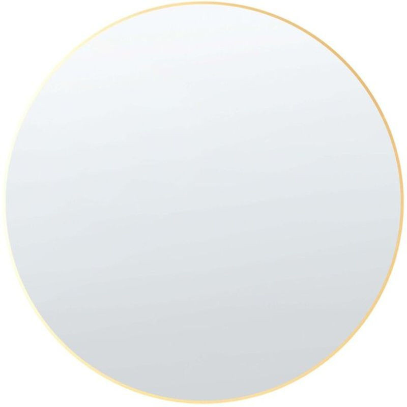 Beliani Wandspiegel Rund in Gold mit Metallrahmen, Durchmesser: 80 cm - Bild 1