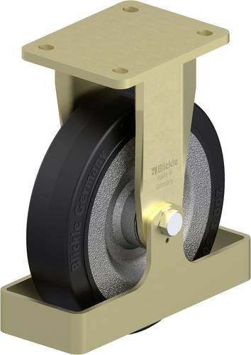 Blickle Schwerlast-Bockrolle BS-SE 200K-FS in Anthrazit und Schwarz mit 200 mm Rad-Durchmesser und 600 kg Tragfähigkeit - Bild 1
