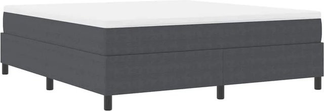 vidaXL Boxspringbett aus Cordstoff in Dunkelgrau und Weiß mit Taschenfederkern, B/T: 180 x 200 cm - Bild 1