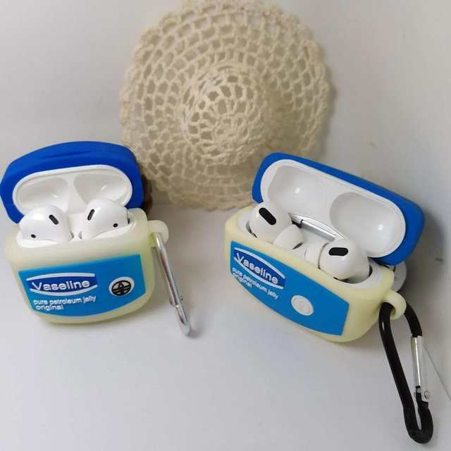 Kreative 3D Cartoon Kopfhörerhülle aus Silikon für Apple AirPods 1/2/3/4/Pro/Pro 2 in Blau - Bild 1