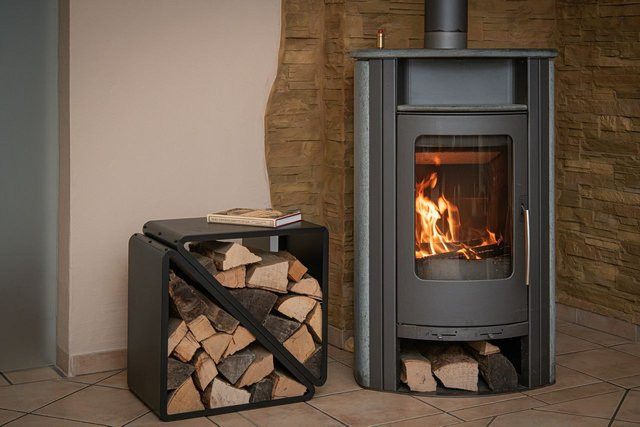 Westmann Kaminholzregal aus Stahl in Schwarz B/T/H: 57 x 36 x 56 cm - Bild 6