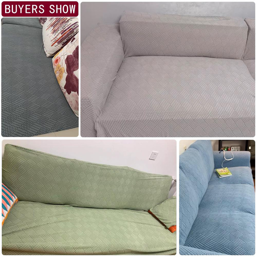 Dehnbarer Jacquard-Ecksofa-Schonbezug von airldianer für 4-Sitzer, staubdicht und rutschfest, Breite: 235 cm bis 300 cm - Bild 2