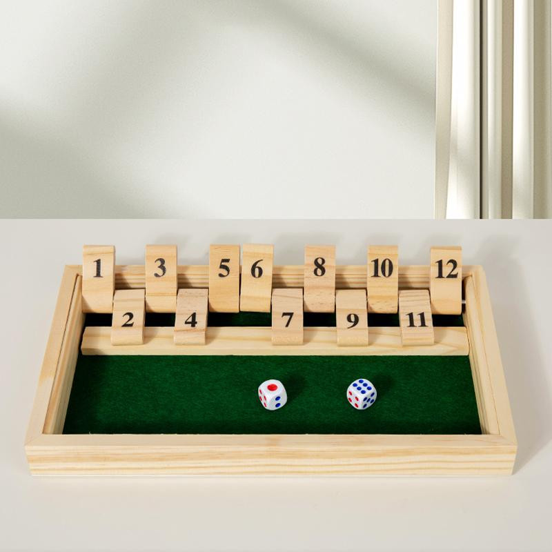 Happy Time For kids Shut The Box Hölzernes Zahlenbrettspiel Strategiespiel - Bild 2