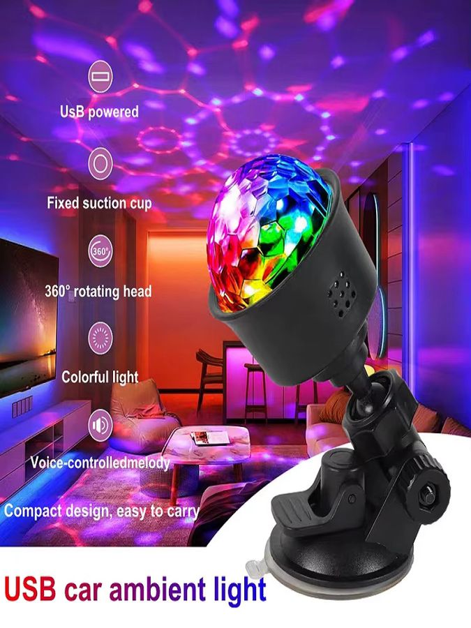 AITHEA LED Projektor Nachtlicht mit Galaxie- und Sternenhimmel-Effekt für Auto, Zimmer und Party-Dekoration via USB-Betrieb - Bild 7