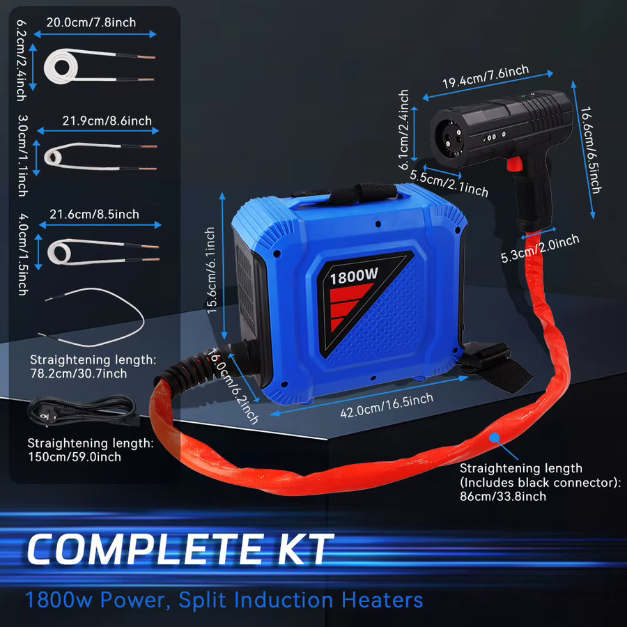 Podofo Magnetischer Induktionsheizer 1,8KW zur Autoreparatur und Schraubenentfernung mit 4 langen Spulen - Bild 2