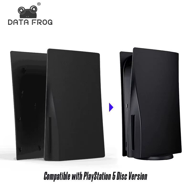 DATA FROG Ersatzplatte für PS5 Disc-Version, schützende Hartschalen-Frontplatten in Schwarz und Grau - Bild 2