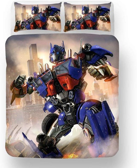 Paslu Transformers Bettwäsche-Set mit Reißverschluss für Kinder und Jugendliche, 3-teilig, B/H: 135 x 200 cm - Bild 1