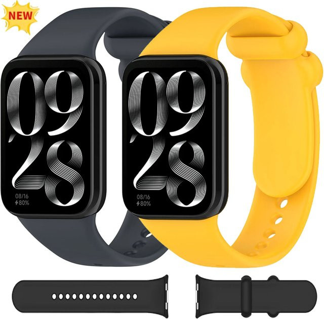 Xiaomi Uhrenarmband Silikon, Schwarz, für Mi Band 8/9 Pro, Redmi Watch 4/5 - Bild 1