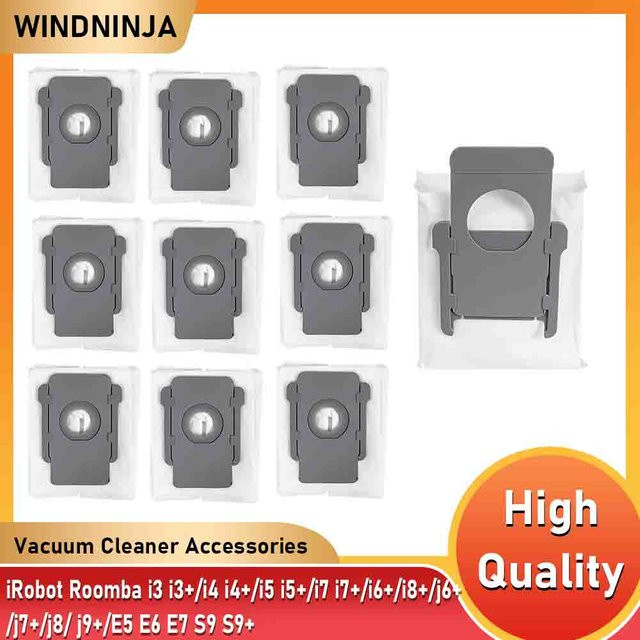 WINDNINJA Ersatz Staubbeutel in Weiß für iRobot Roomba i3 i3+ i4 i4+ i5 i5+ i7 i7+ i6+ i8+ j6+ j7+ j8 j9+ E5 E6 E7 S9 S9+ - Bild 1