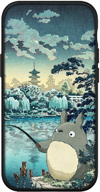 MINISO Anime Totoro Handyhülle für Xiaomi Poco Redmi Samsung Galaxy Oppo Huawei iPhone in Rehbraun - Bild 1