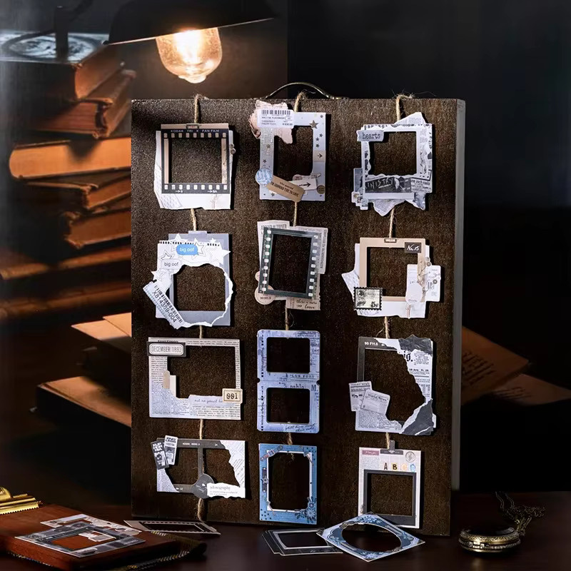 50 Stück YCDBTH Bastelpapier Aufkleber in Rahmenform, bunte Konstruktionspapier-Rahmen für kreative Fotoprojekte, matt, Mehrfarbig - Bild 2