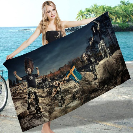 S-Sabaton Anime Strandhandtuch aus Baumwolle, weich und saugfähig, Mehrfarbig, 30 x 30 cm