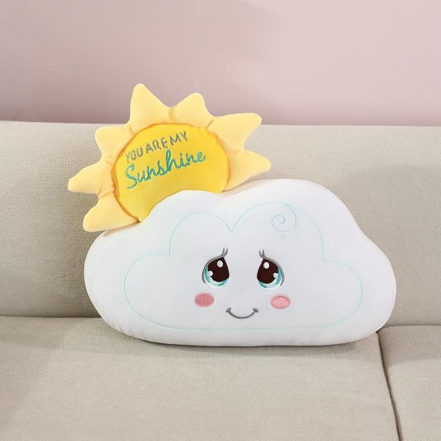 Yiran toy Sonne Wolken Plüschtier, Kissen, Gelb - Bild 1