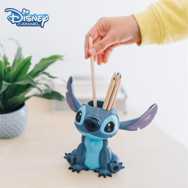 Disney Stitch Schreibwaren-Aufbewahrungsbox und Stiftehalter in Beige und Blau aus Kunststoff - Bild 1